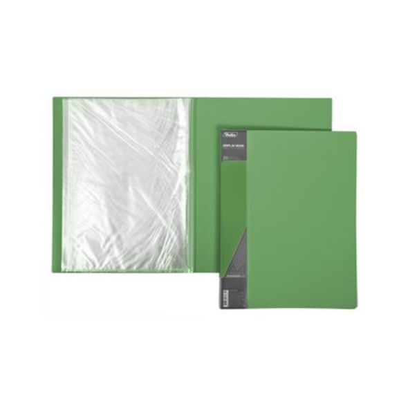 Папка Пластиковая Hatber 20 вкладышей А4ф корешок 14 мм STANDARD 600мкм- Зеленая , 